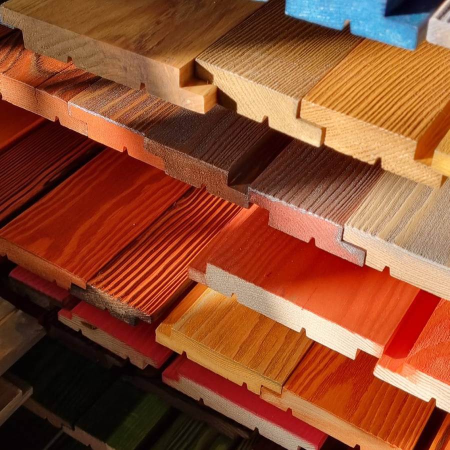 Wood Board & Colour. Pine wood interior design
