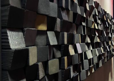 Interior wall wood panel for sound absorption